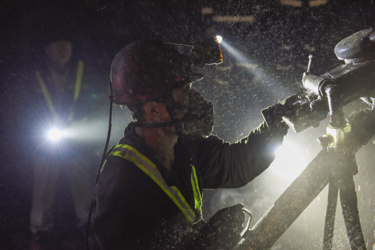Yuan Yongjie - Miners-carry-out-excavation-operations-with-rock-drills